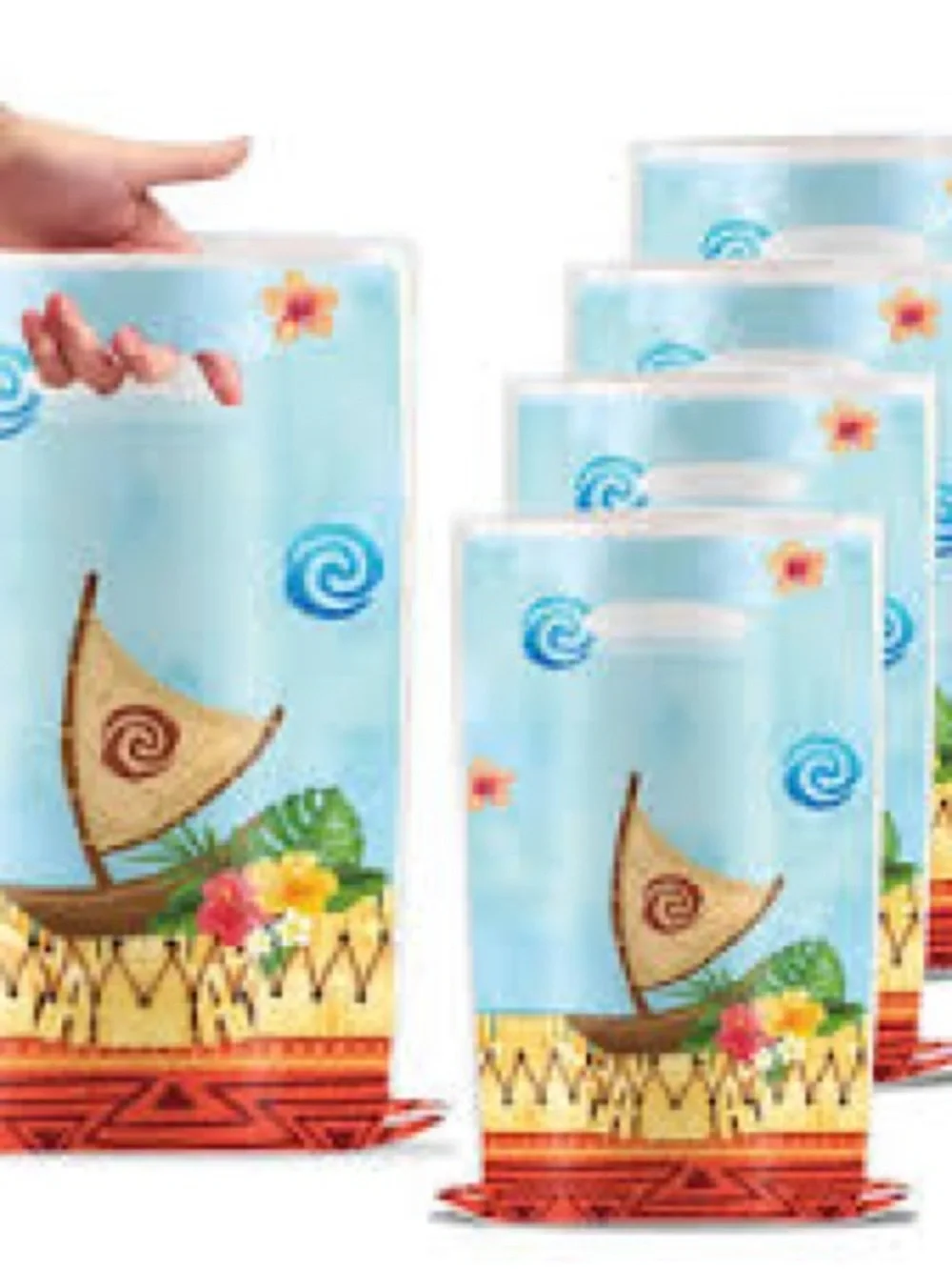 Tropical Boat Treat Bags - Blue Party Favor Bags 30 bags